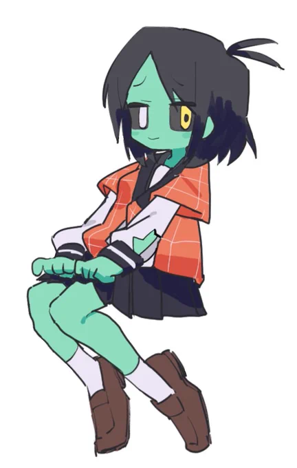 ゾンビの女の子また描いてみた