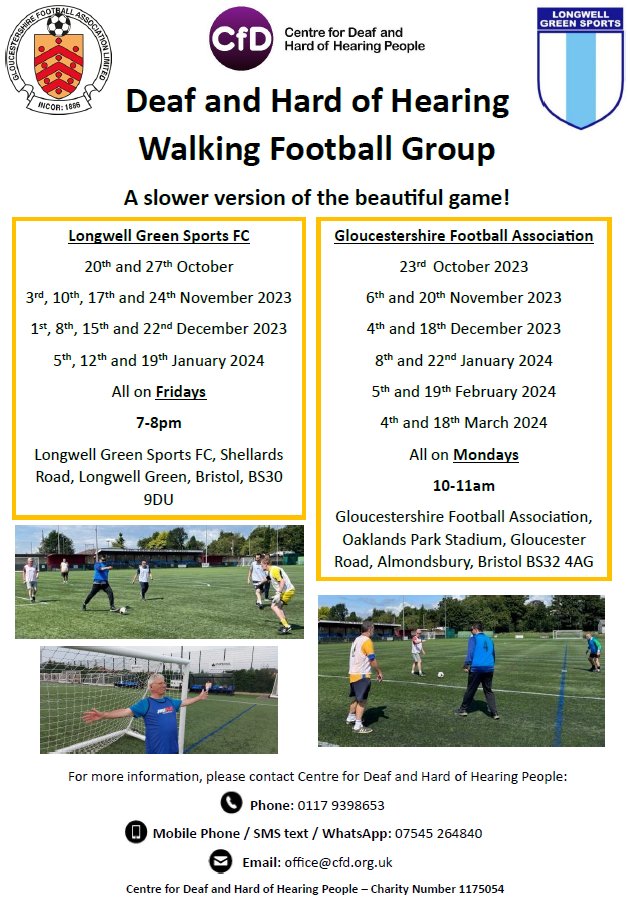 CommDevBristol's tweet image. Deaf and Hard of Hearing Walking Football. A slower version of the beautiful game #WalkingFootball #DeafandHardofHearing #Football #CentreforDeaf