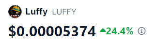 <a href="/100xAltcoinGems/">100x Altcoin Gems</a> $LUFFY is pumping! Devs work non-stop and deliver. Soon there will be an Anime based social platform with features integrated into the blockchain. 100X to ATH. LET'S GO!! <a href="/luffyinutoken/">Luffy Token Official</a> #luffy #pump