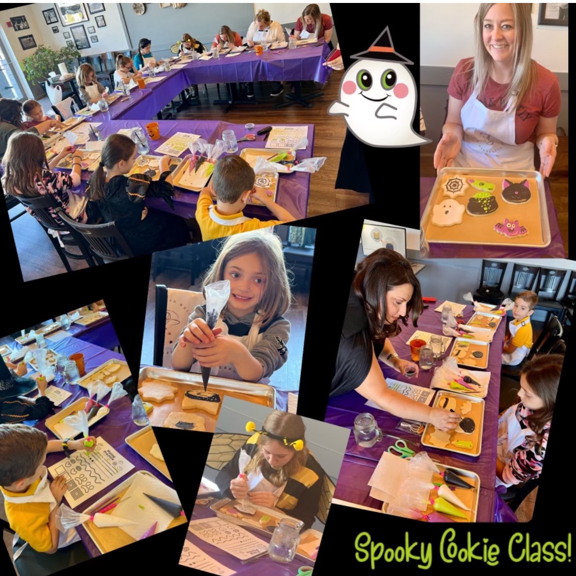 We all had an amazing time in our cookie decorating class 👻🎃. Our next time will be in December 🤶🏻🎅🏻
