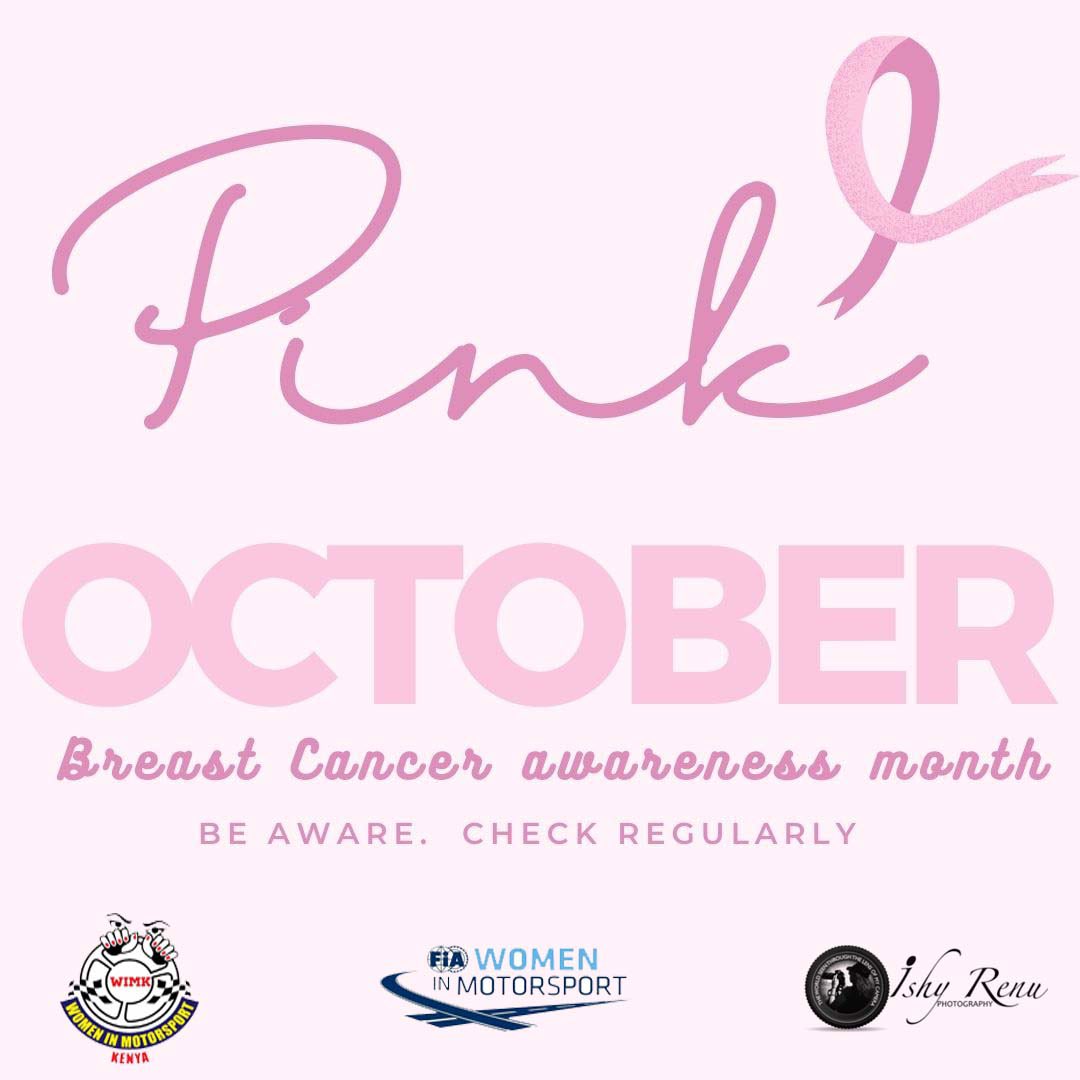 WIMK_A's tweet photo. As we end the month of October, Women in Motorsport Kenya would like to urge all women to get checked and spread the word to all women out there. 
You are not alone!!!

#wimkenya #fiawim #Pinktober https://t.co/fN1KYG83sD