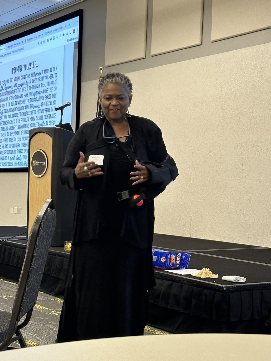 MusicalMaestra's tweet photo. “If everyone loved themselves, what a peaceful world this would be.” -Dr. Maxine Cain #KSUMobileSummit23 https://t.co/VW8iSDMdkZ