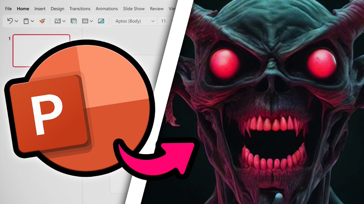 samyam_youtube's tweet photo. so i made a horror game in powerpoint https://t.co/092BCYv8YS