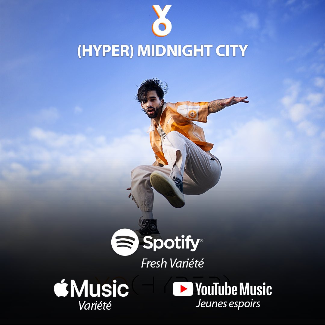 « (HYPER) Midnight city » le single de <a href="/YoannPinna/">Yo Pinna</a> issu de son nouvel EP est déjà en playlist sur <a href="/spotifyfrance/">Spotify France</a> <a href="/AppleMusic/">Apple Music</a> et <a href="/youtubemusic/">YouTube Music</a> 💫