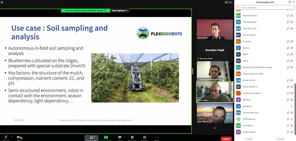 We successfully finished our Virtual Demonstrations where we presented developed technologies in the last three years of the project. We appreciate the attendance of more than 100 farmers and people from different companies and research centers!