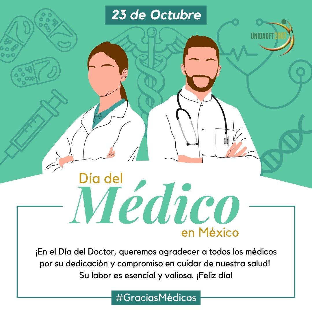 Unidadft2007's tweet photo. Desde 1937, cada 23 de octubre en México se celebra el Día del Médico. Esta fecha coincide con la creación del Establecimiento de Ciencias Médicas en 1833, actual Facultad de Medicina de la UNAM.
#Medicos #Salud #medicina https://t.co/950xwXebSt