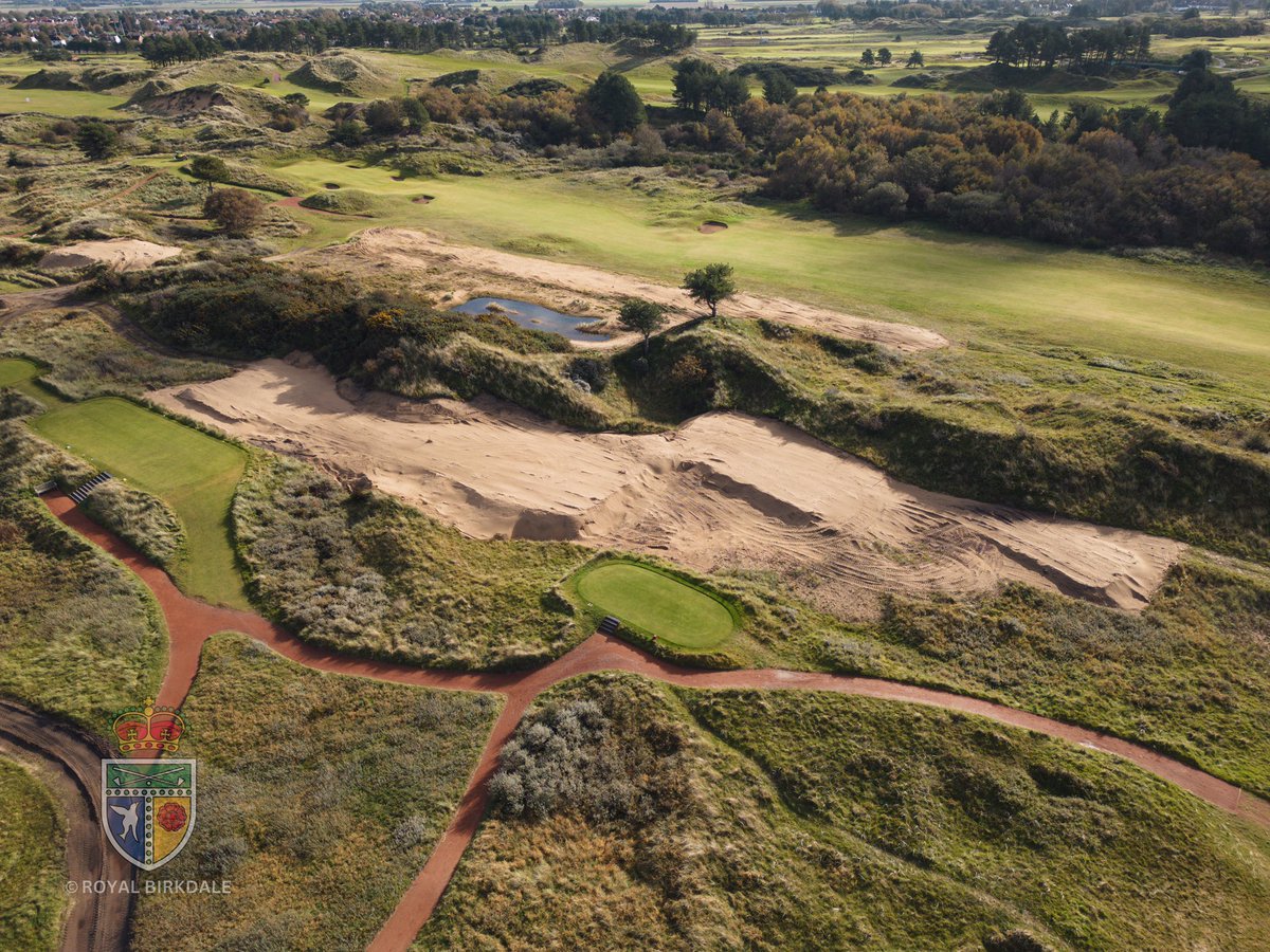 The root zone on the 15th tees is being prepared, whilst the new tees on 16 have been carefully shaped 

#royalbirkdale #golf #linksgolf #golfcourse #golfarchitecture #golfswing