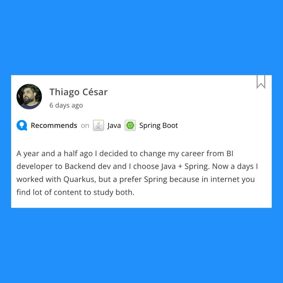 stackshareio's tweet image. #StackShare: @springboot

Advice from Thiago  

🔗 buff.ly/3QasYMy
