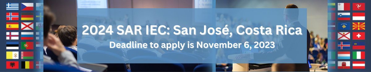 SAR is proud to announce the location of the 2024 IEC: San José, Costa Rica! SAR speakers will participate in the National Conf. of Radiology to be held in part with the Interamerican College of Radiology Conf. Interested in participating? Apply today: buff.ly/49gABtU