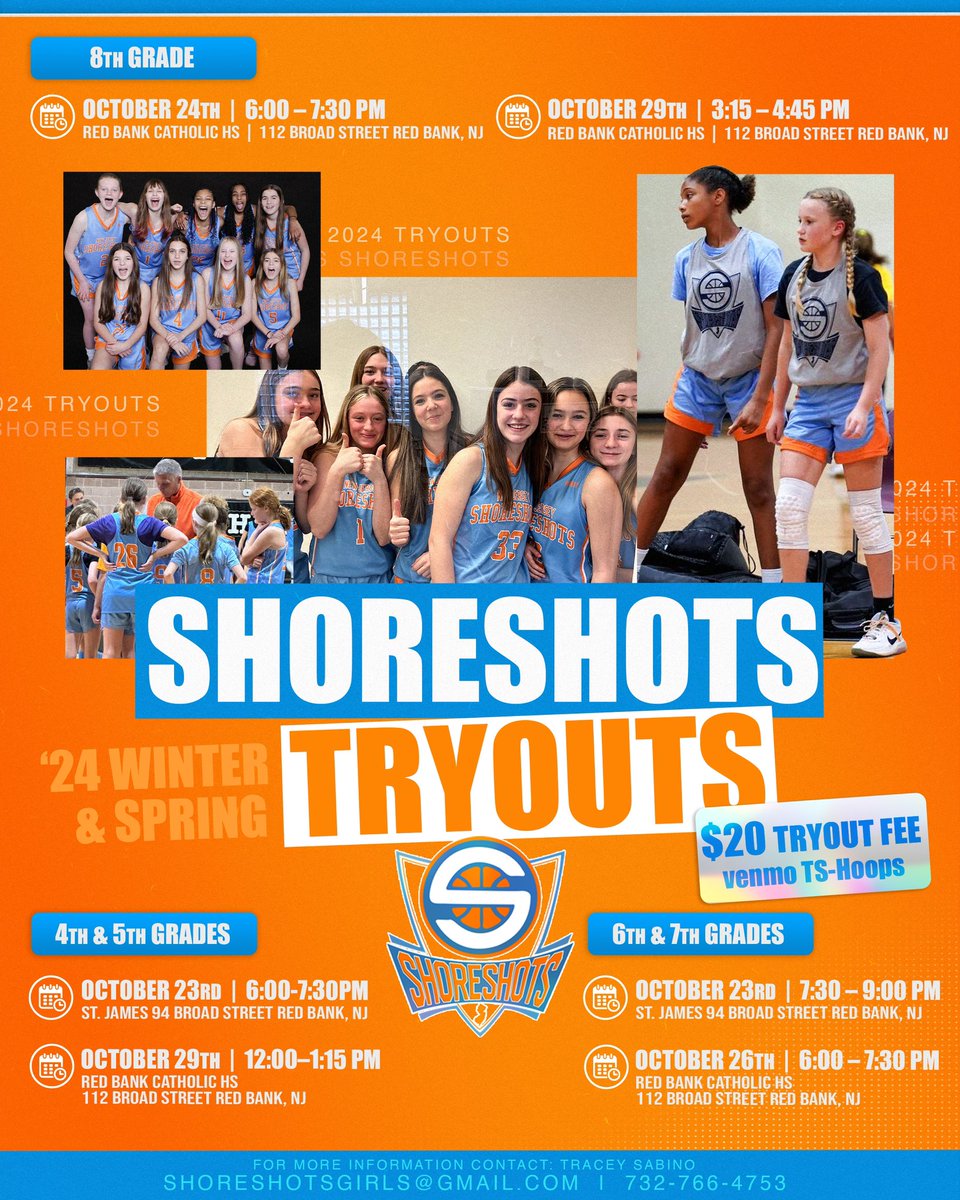 It all begins tonight!!!!! 
4th-7th graders come check us out and see what we are all about!  Last minute signups register here ➡️ forms.gle/6MmxvWC3yKBeRP… 

@lizkrayl  <a href="/caaitlinc/">Caitlin Carroll</a> <a href="/weissmancntjump/">Hank Weiss</a> <a href="/mattkmcc/">Matt McCarthy</a> <a href="/Shoreshots2029/">Jason C. Krayl</a> <a href="/TinyGreenNBS/">Coach Tiny Green</a>