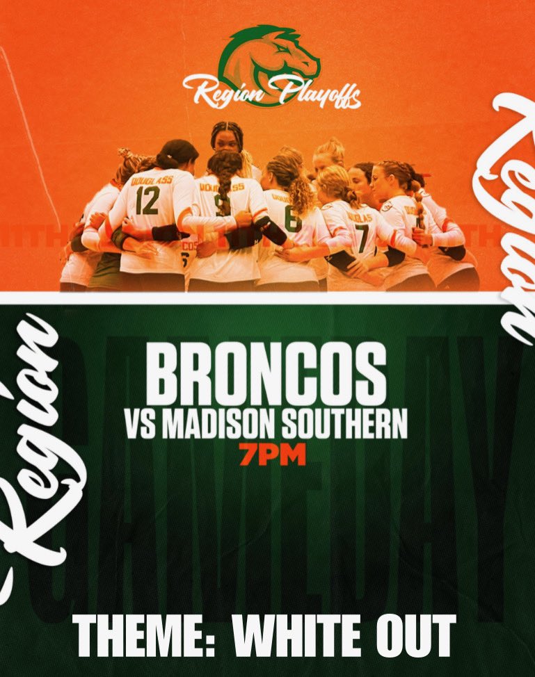 FDHSvball's tweet photo. 🏐REGIONS🏐

Varsity plays one last time at the Farm tonight for the first rounds of regions against Madison Southern! Come out and cheer on our team as they fight for the region title 🏐💪��🔥

⏰Varsity 7pm
📍The Farm 

THEME IS WHITE OUT🤍🏐 https://t.co/MZz7R5tgRk