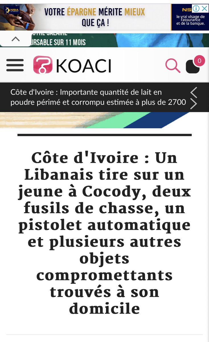 Un Libanais a ouvert le feu dimanche 22 octobre
2023 sur un individu dans un immeuble à proximité de la pharmacie des Arums dans la commune de Cocody, a appris KOACI ce lundi de sources sécuritaires.
La victime a été touchée par balle au pied droit. La police alertée a procédé à