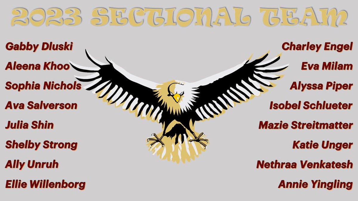 Congratulations to the 2023 Dunlap Swim and Dive sectional team! 

Let’s Go, Eagles!