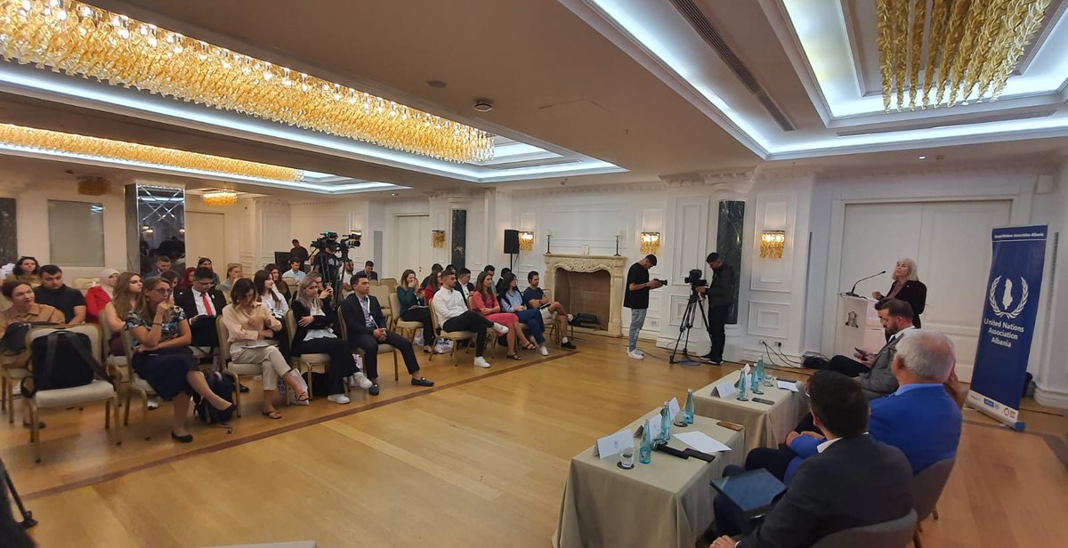 UN_Albania's tweet photo. Kudos to UN Association Albania for organizing the regional Youth Peace Forum in Tirana, part of Peace Week 2023. Youth are the driving force for peace. Let's champion the Youth, Peace, and Security Agenda! ποΈπ #YouthForPeace #PeaceWeek2023 https://t.co/4a51W1ILBP