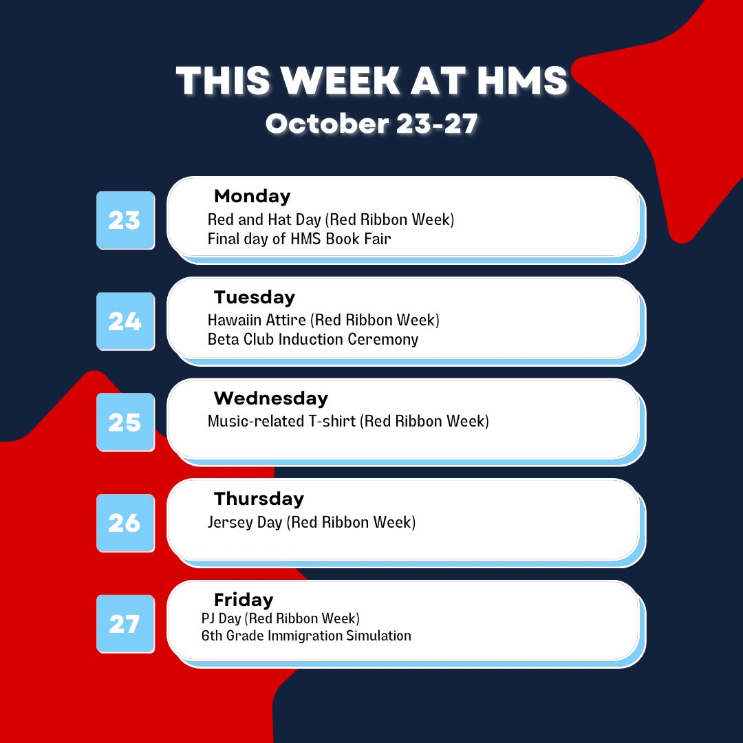 This week at HMS…