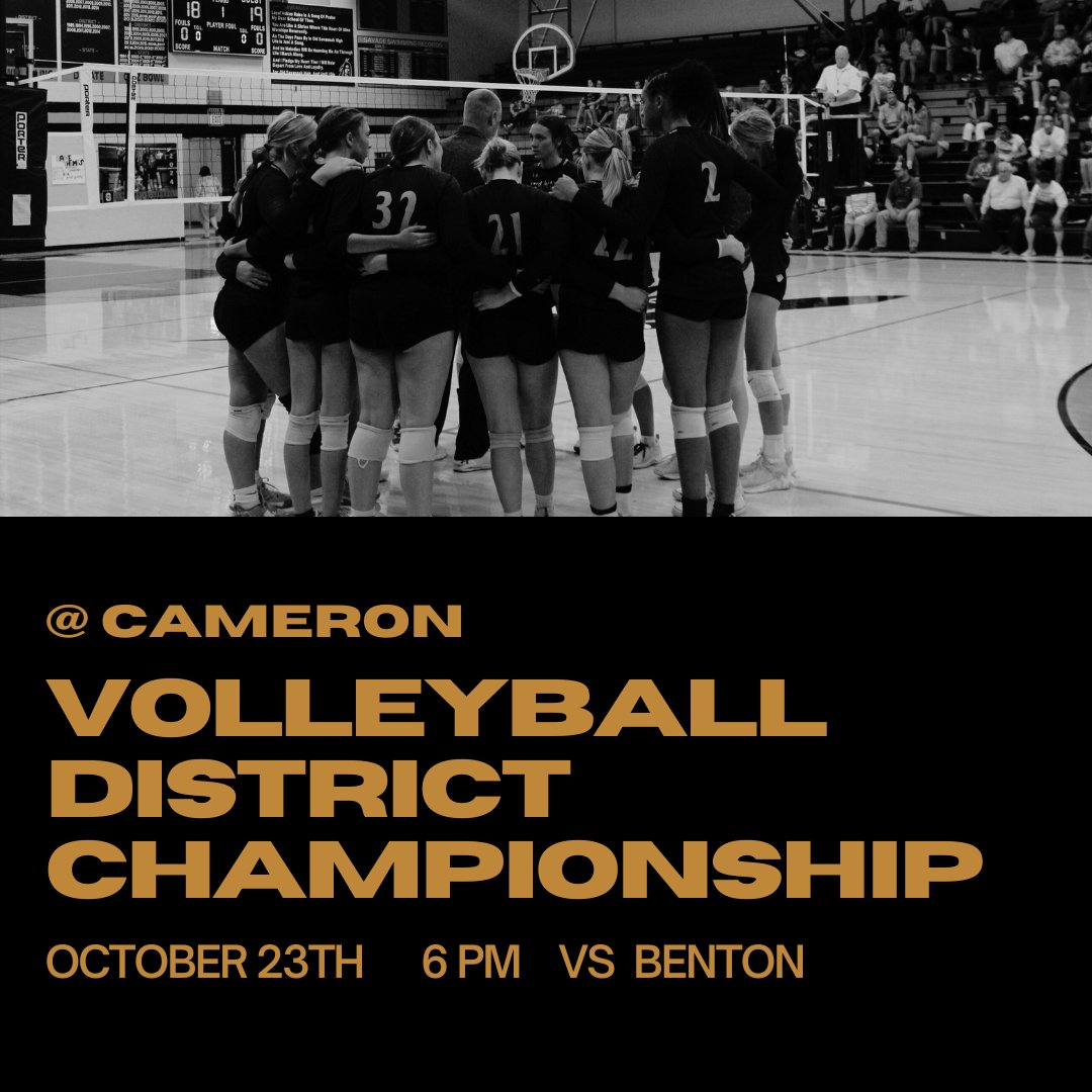 DISTRICT CHAMPIONSHIP!! Your Lady Savage Volleyball team is headed to Cameron to take on the Benton Cardinals!! Let's cage those birds girls!! 🖤💛🏐 #bentonbeatdown #districtchampionship #noflyzone #gooosavages