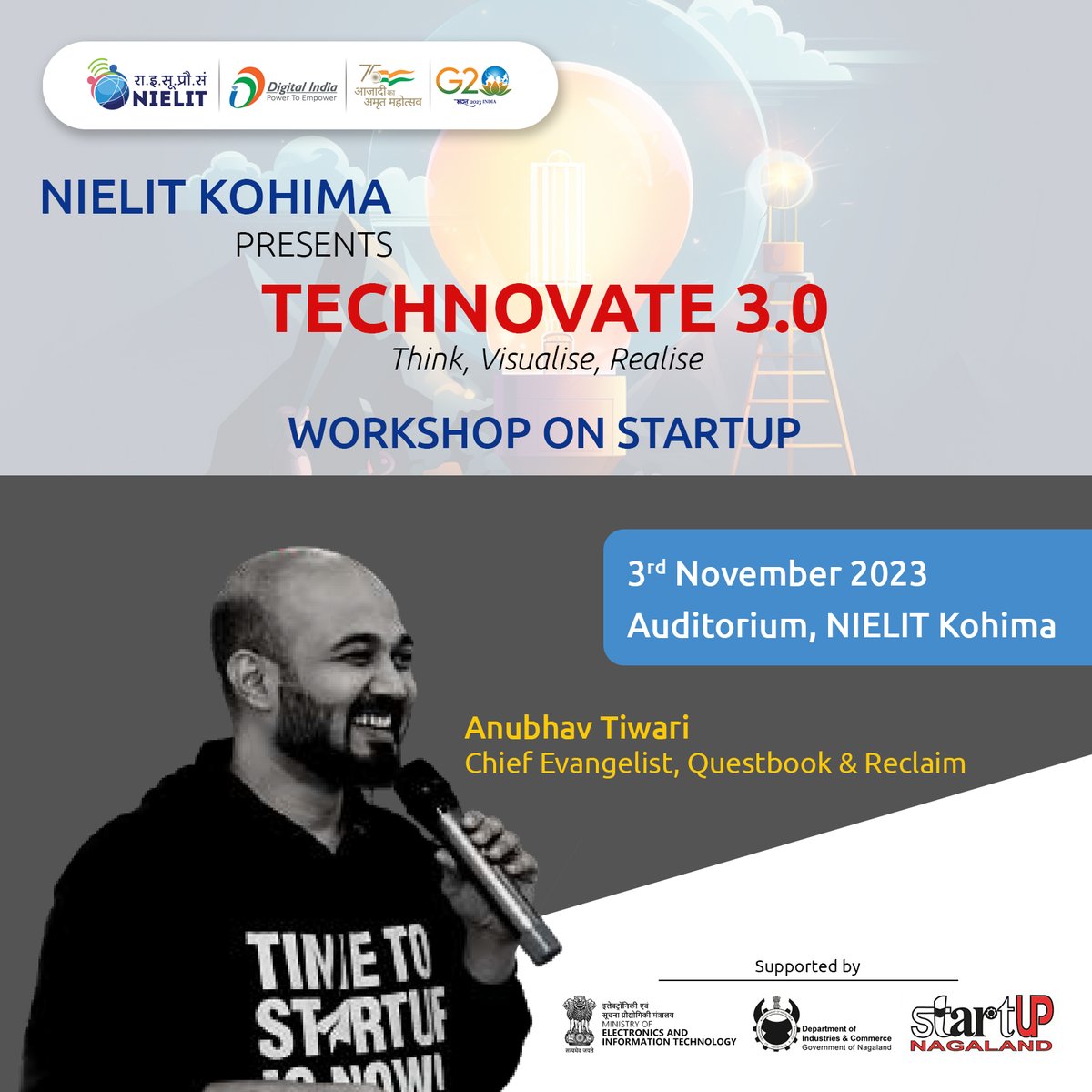 Ready to turn your ideas into reality? Join us at our Startup Workshop and embark on your entrepreneurial journey. Discover the tools, insights, and inspiration you need to launch your dream venture. @NIELITIndia @startupnagaland @industries_naga @Rajeev_GoI