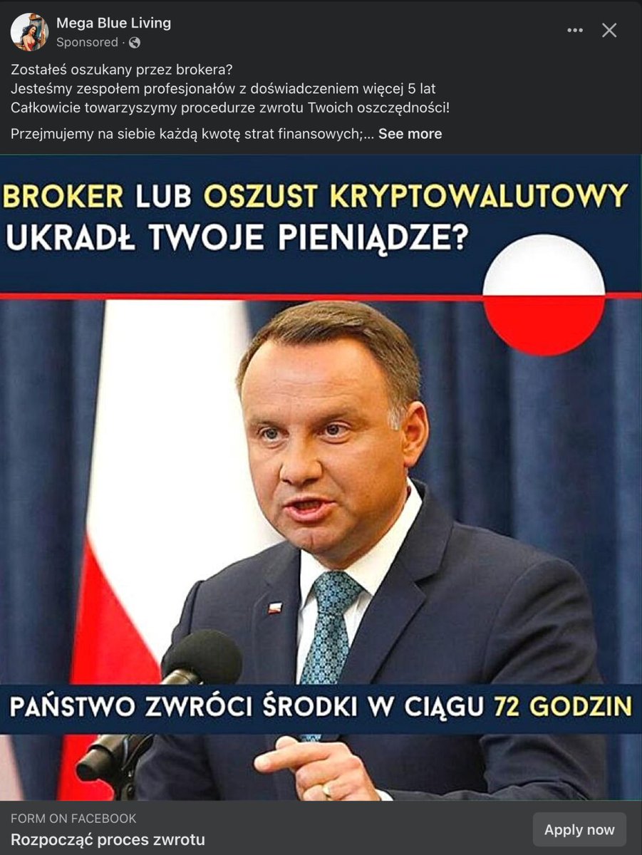 getriffsec's tweet photo. Uwaga! obserwujemy nowy scenariusz przestępców! Tym razem pod pretekstem pomocy ofiarom wyłudzeń "na inwestycje" czy "na kryptowaluty" zbierają dane i .... wyłudzają pieniądze

Nie dajcie się nabrać! Podajcie dalej!

#RSAlert #Alert #wyłudzenia #scam #inwestycje https://t.co/fHHOeHSmmJ
