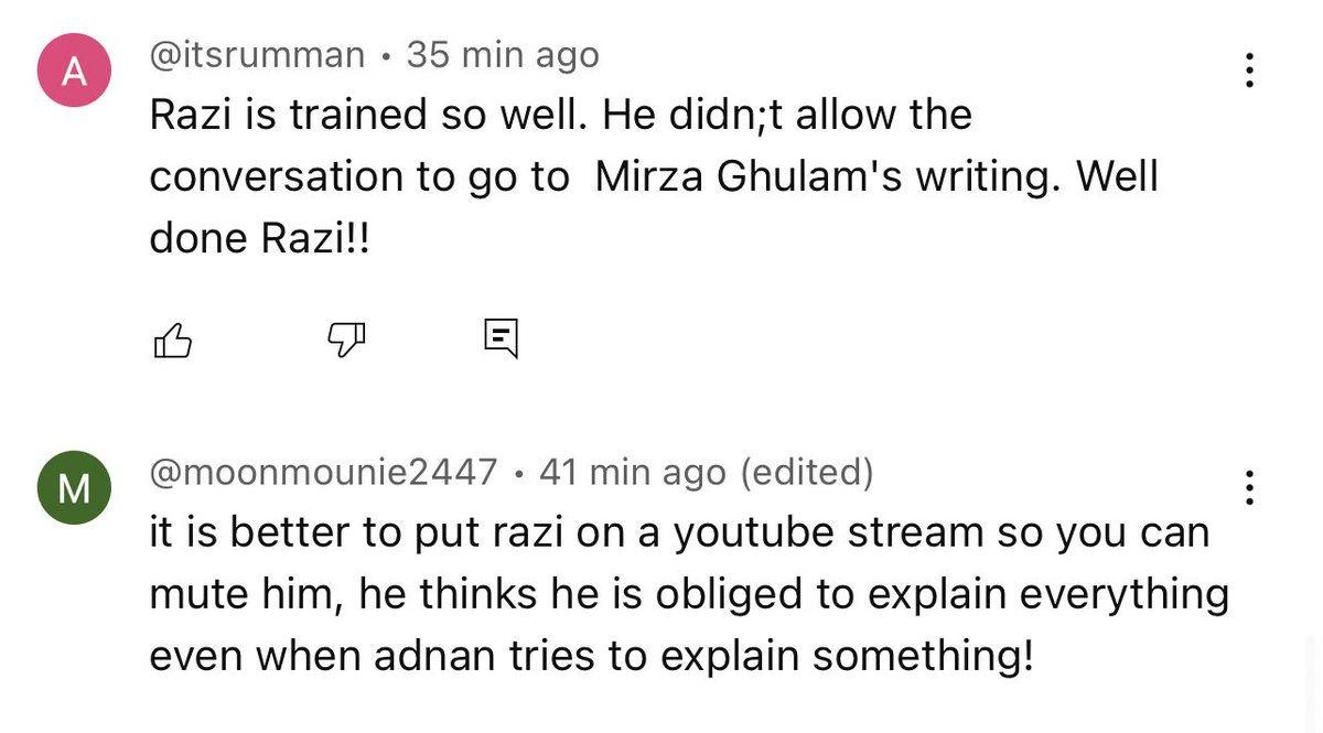 StudentOfAhmad's tweet photo. Interesting comments https://t.co/A4e0y3mbXx