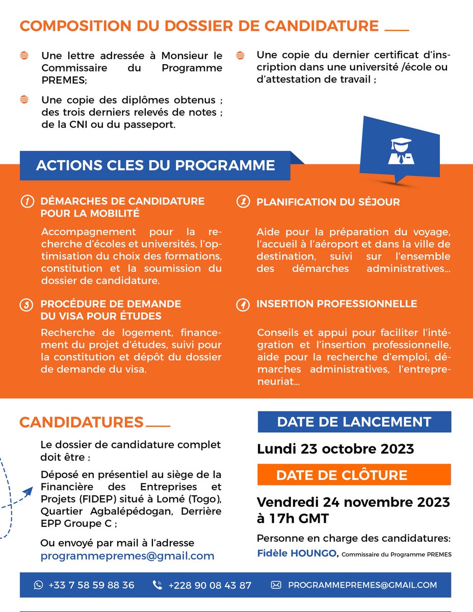 premesetudes's tweet photo. Parce que la mobilité internationale est source d'acquisition de nouvelles #compétences et #expériences,  FIDEP  SARL  vous propose une mobilité #post-licence à travers le Programme d'Excellence #PREMES.

Contactez-nous pour en savoir plus: 

https://t.co/d8XhWCymX0 https://t.co/ae3AXR5tfU