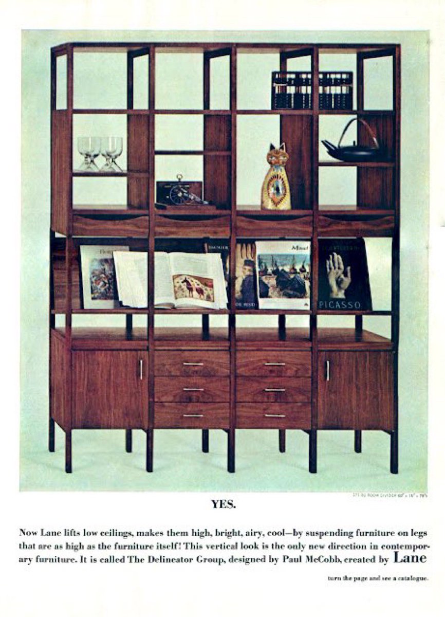 TheShopOn13thSt's tweet photo. β€οΈ Love Everything Paul McCobb designed
1961 House Beautiful Print Ad, The Delineator Group, Wall Unit, Designed by Paul McCobb for Lane
#1960s #midcentury #paulmccobb #wallunit #furnitureinspo https://t.co/zmac4l7piS