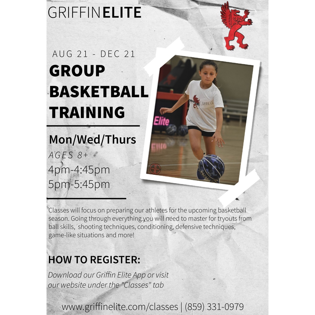We still have room in our Group Basketball Training sessions! 

Work these trainings into new practice schedules for the winter or use this time in the gym to fine-tune for the upcoming season.

griffinelite.com/classes/