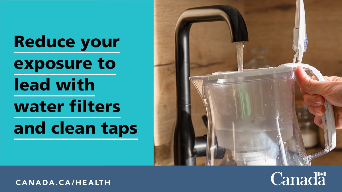 GovCanHealth's tweet photo. It’s #LeadPoisoningPreventionWeek. Here are two common things that help reduce exposure to lead in your drinking water:
1. water filters certified to remove lead
2. cleaning your taps every month.
For more info: https://t.co/UW7VJxFeFo https://t.co/EDLYILPDpc