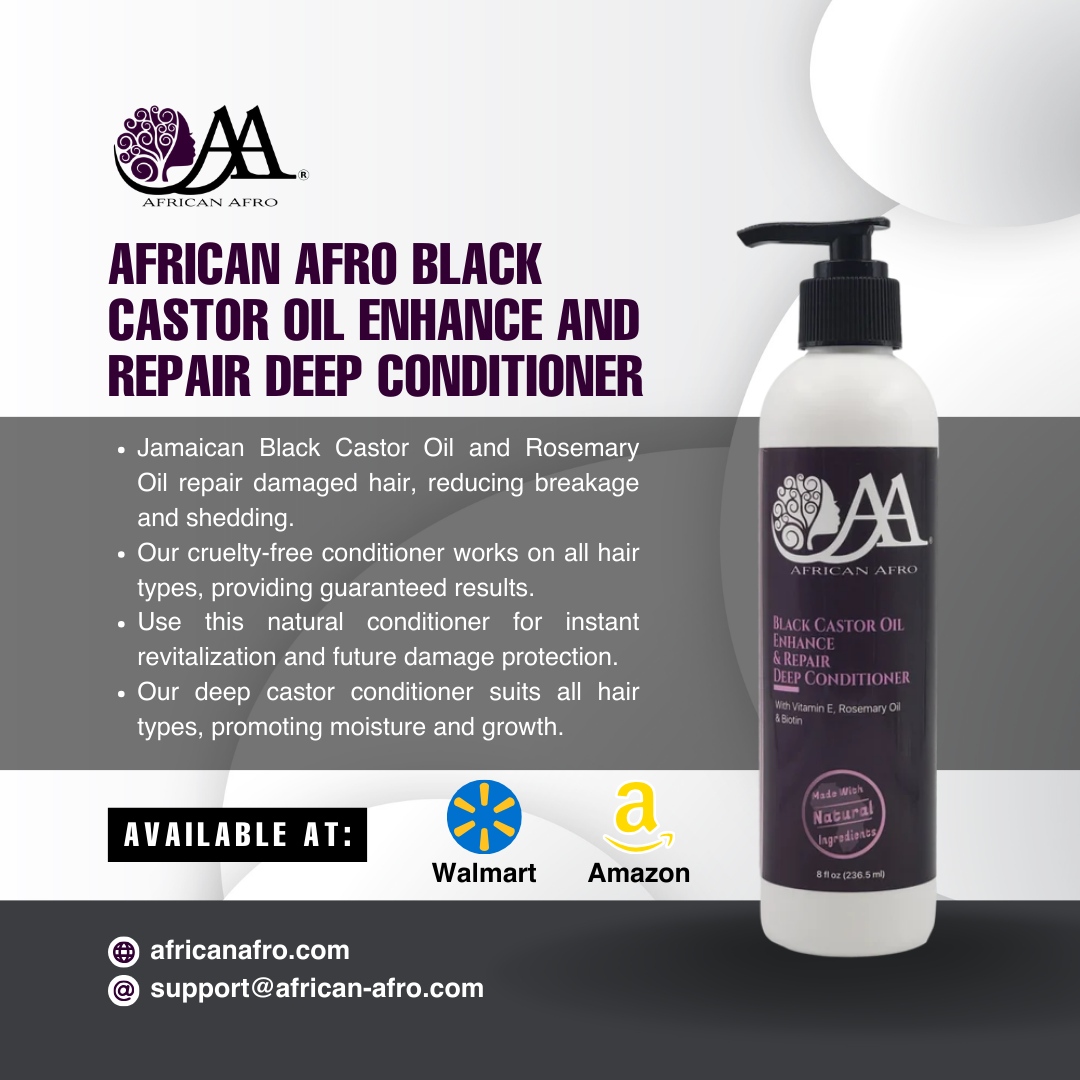 AfricanAfroAA's tweet photo. Unlock Hair Repair &amp; Revitalization with African Afro Black Castor Oil Deep Conditioner! 🌿✨

Infused with Jamaican Black Castor Oil and Rosemary Oil, it battles damage, reduces breakage. Suitable for all hair types, it revitalizes and fortifies. Try it now!

#HairRepairMagic https://t.co/NMlJFqTc0i