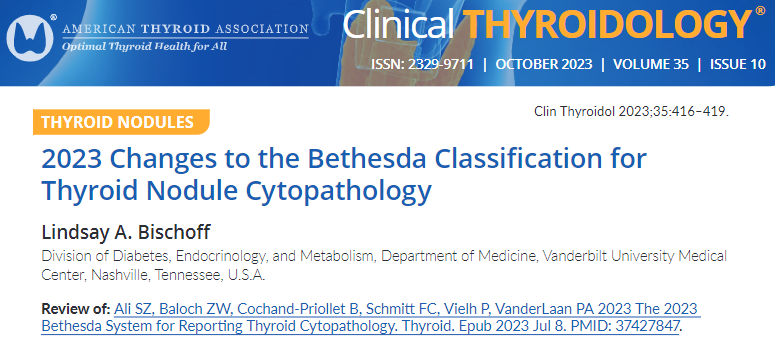 clinicalthyroid's tweet photo. Check out our summary of the latest update to the Bethesday #thyroid cytology classification system here. 

https://t.co/aEorBgnC36

#endotwitter #pathtwitter @AmThyroidAssn @ThyroidJournal @sza_jhcyto @aakasharmand https://t.co/bl4EuXWbq2