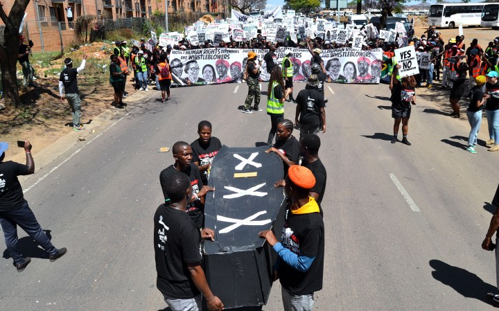 Civil society groups unite for march to demand protection for whistle-blowers, human rights defenders  dailymaverick.co.za/article/2023-1…