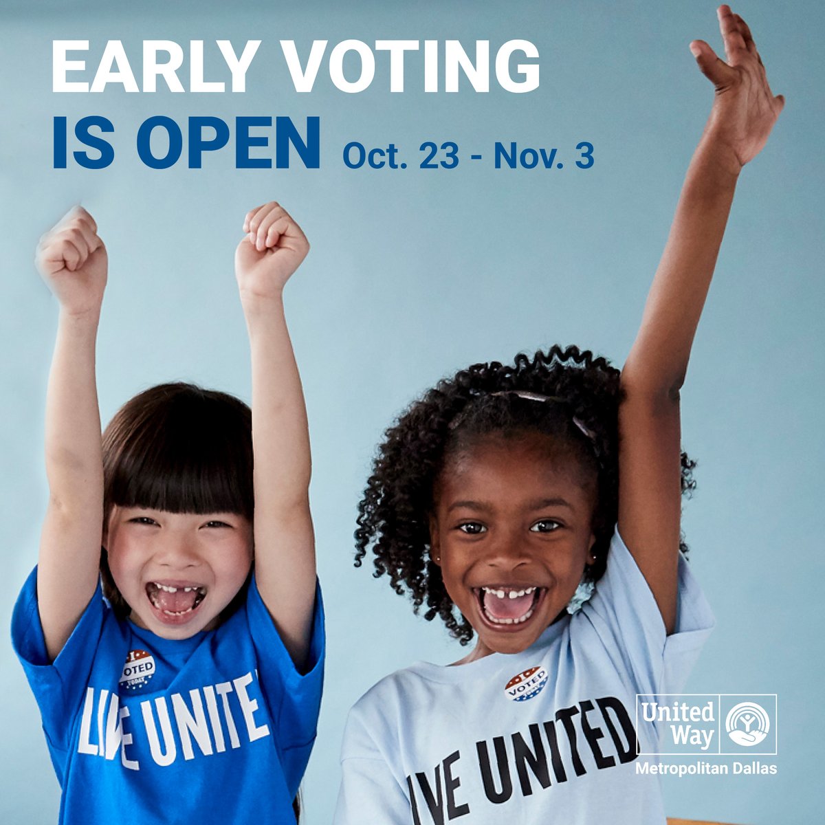 Today is the first day of early voting, your chance to advocate for improved access to education, income and health in North Texas. Read our Q&A on the power of voting with Camila Correa Bourdeau of @MttpTexas here: unitedwaydallas.org/updates/skepti… #EarlyVoting #TexasElections