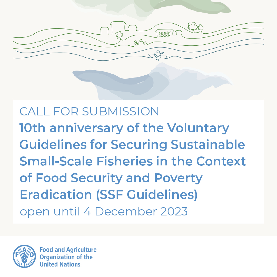 Stakeholders are invited to share experiences on the implementation of the #SSFGuidelines that is organized by @FAOfish. Tell us what you think and do! More 👉fao.org/fsnforum/call-…