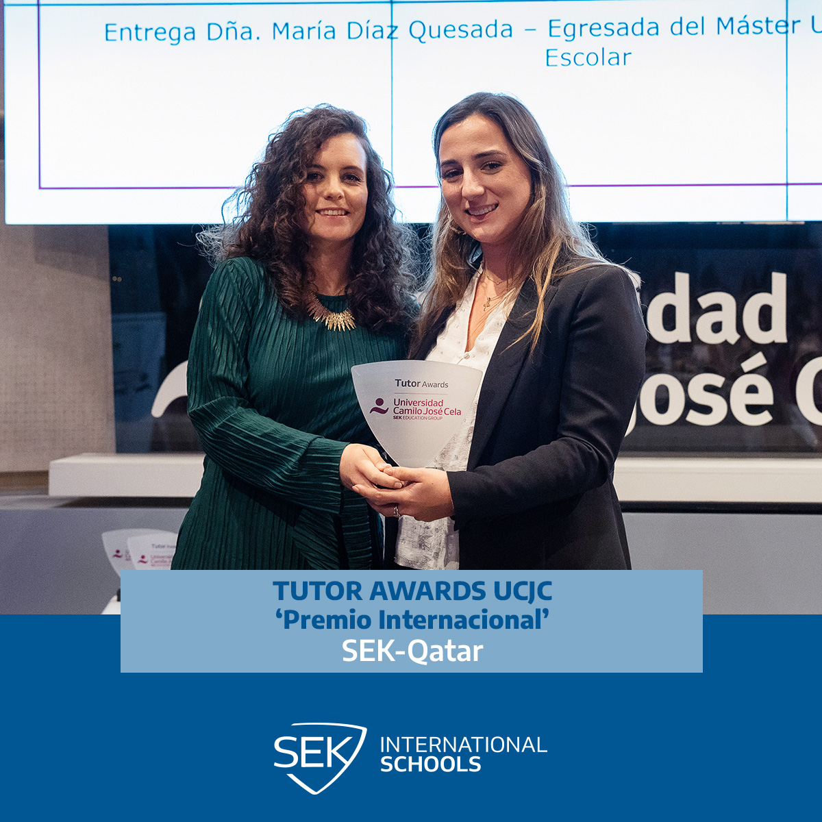 sekintschools's tweet photo. .@sekqatar recibe el premio #TutorAwards Internacional de la @universidadcjc por promover la movilidad internacional de estudiantes. Estos premios reconocen la labor de colaboradores y tutores en los programas de prácticas de la universidad 🤩

https://t.co/BsPMotSfyW https://t.co/D5HPC0Ihcv