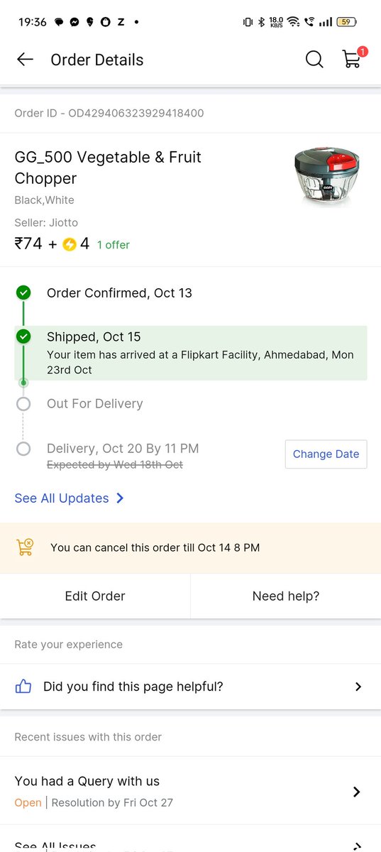 vibewdvk's tweet image. @Flipkart  @flipkartsupport
@FlipkartStories  If you guys cannot deliver the orders on time then why do you take the orders? Why do you commit to deliver on so so dates. All these orders are showing that there is a delay in delivery! Why so? #falsecommitments
