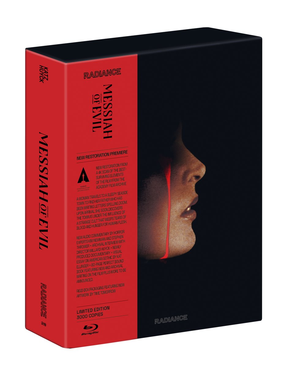 FilmsRadiance's tweet photo. Released today: Messiah of Evil is newly restored, features a new doc and visual essay by Kat Ellinger and Dima Ballin, featuring many brilliant voices inc  @suspirialex @GuyAdamsAuthor @maitlandm commentary by @AnnoDracula &amp; Stephen Thrower, booklet by @Characters_Pod +more https://t.co/zSOnxU95XX