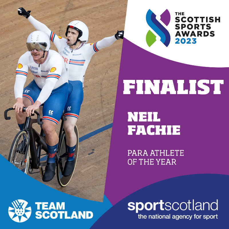 ScottishCycling's tweet photo. Four Fantastic Finalists for the #ScottishSportsAwards23

Fin Graham's stunning Men's C3 Road Race victory @CyclingWorlds is shortlisted for moment of the year, while Katie Archibald and Neil Fachie are on the Female and Para athlete of the year lists.

Read more here ⤵️
