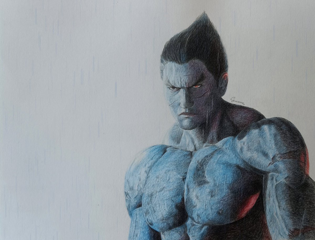 Tekken 8 Closed Beta Test is now over.. 
Take this Kazuya drawing instead!
(Colored pencils, very proud of it.. 🗿)

#TEKKEN8 #TEKKEN8ClosedBetaTest