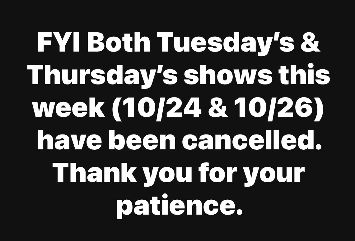 creepshowfans's tweet photo. No shows this week. https://t.co/AziztoJ0jf