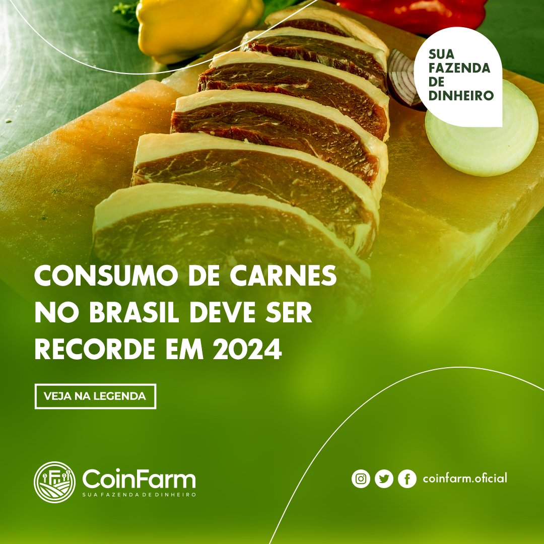 coinfarmoficial's tweet photo. De acordo com a Consultoria Cogo Inteligência Agro, o consumo per capita de carnes no Brasil atingirá um recorde em 2024, estimado em quase 103 kg por habitante.
#coinfarm #suafazendadedinheiro #agronegocio https://t.co/LAisYLbMfk