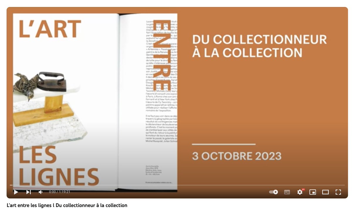 [REPLAY] Pour voir ou revoir la séance de "L'art entre les lignes" consacrée à la mise en regards des collectionneurs Yvon Lambert et Pierre Rosenberg : youtube.com/watch?v=dbO7hv…

<a href="/CNAPfr/">Cnap</a> <a href="/DilectaEditions/">Éditions Dilecta</a> <a href="/CollecLambert/">Collection Lambert</a> <a href="/fsimode/">Simode Fabien</a> <a href="/MarieGarambois/">Marie Garambois</a> <a href="/EdLePassage/">@EditionsLePassage</a> <a href="/lucie_gdjean/">Lucie Grandjean</a>