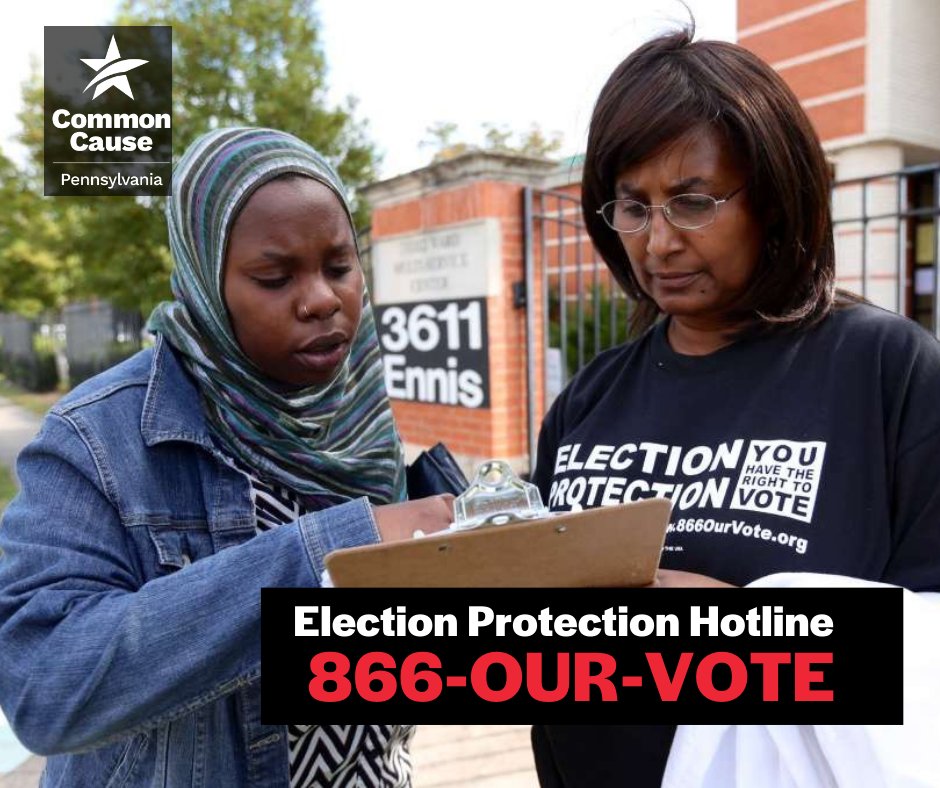 Today is Election Day! Polls are open until 8:00pm. If you have questions or problems voting, there is help available. Call the Election Protection hotline at 866-OUR-VOTE if you need assistance.