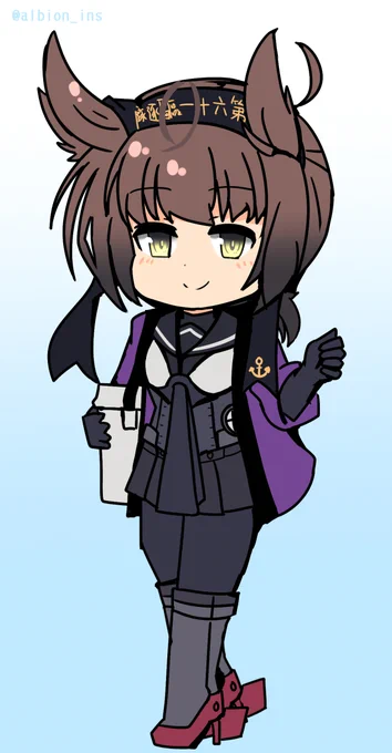 初月_SDです! 1h30m  #艦これ版深夜の真剣お絵描き60分一本勝負 #艦これ版真剣お絵描き60分一本勝負_20231023