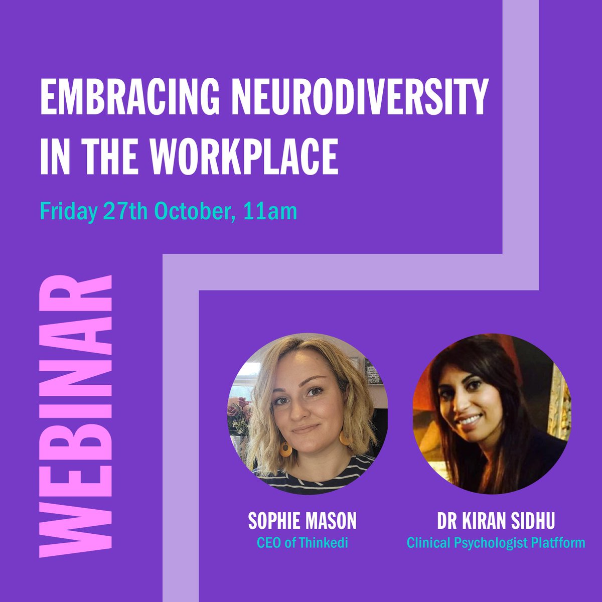 PlatfformWB's tweet photo. 👀Free webinar

👉🏿Gain valuable insights into neurodiversity in the workplace

👉🏿Actionable and practical tips on what your organisation can implement to support employees

👉🏿https://t.co/ZDvDAGycvi

#HRNetwork https://t.co/zc6WX2Dw7F