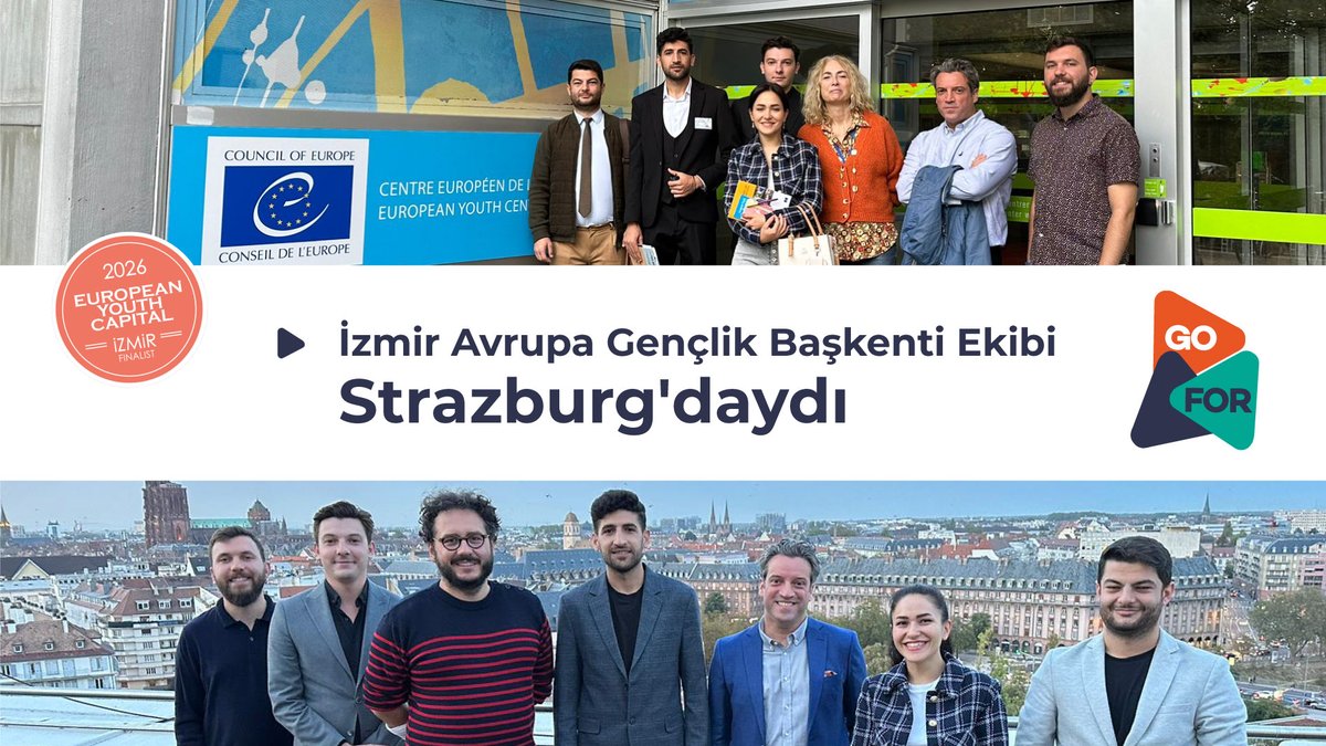 2026 Avrupa Gençlik Başkenti finalisti İzmir çalışmalara devam ediyor! GoFor adına Barış Azar'ın yer aldığı İzmir Avrupa Gençlik Başkenti Ekibi Strazburg'daydı.

🔗  Detaylar: go-for.org/izmir-avrupa-g…
