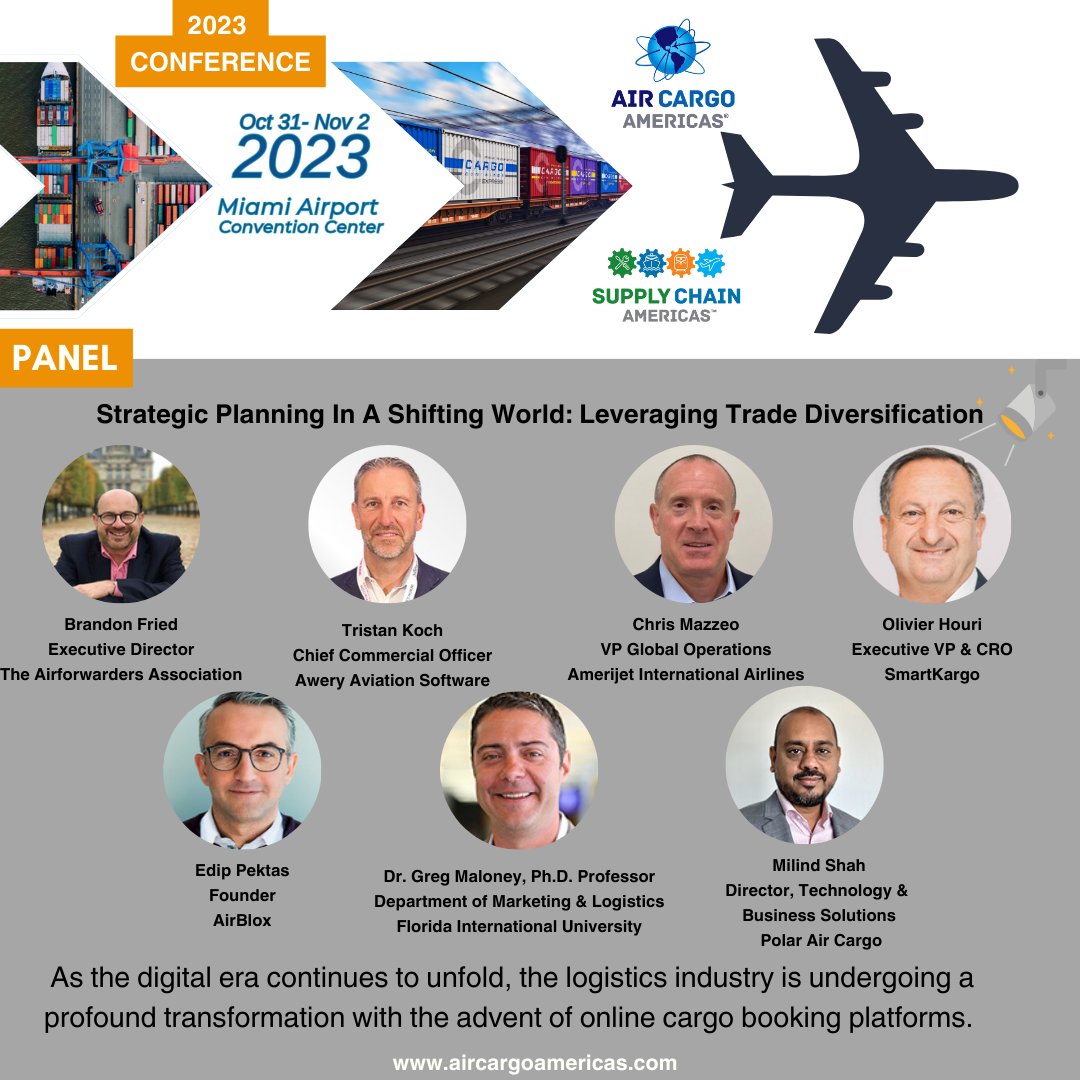 acscamericas's tweet photo. 📣The 2023 Air Cargo Americas | Supply Chain Americas Conference is one week away! Get ready for some outstanding discussions to keep us updated &amp; informed on current trends in the supply chain cargo industry. 
Registration is Open! → https://t.co/mZVxTQtq9T ← https://t.co/oHrWvpdqLy