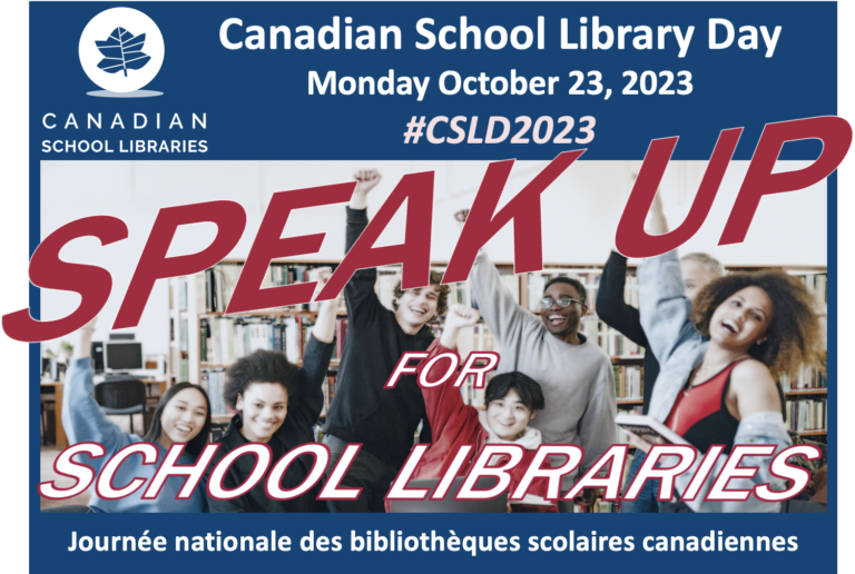 OALTABO's tweet image. It&apos;s Canadian School Library Day! C&apos;est la Journée nationale des bibliothèques scolaires canadiennes!  This year&apos;s theme is &quot;Speak up for school libraries&quot; #CSLD2023