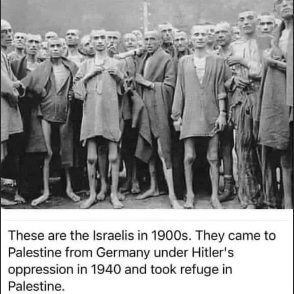 BLackk_Educator's tweet photo. @jacksonhinkle Picture: These are the Israelis in 1900s. They came to Palestine from Germany under Hitler's oppression in 1940 and took refuge in Palestine. https://t.co/tH2J5R8e6K
