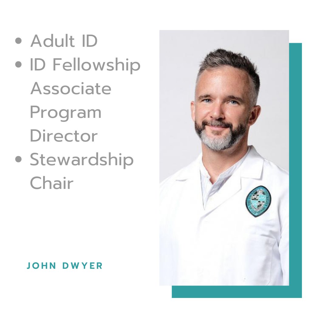 1/ Our next #MentorMonday feature is our APD, John Dwyer!

Dr. Dwyer prides himself on ensuring the fellows have a great experience during training

His interests include HIV Primary Care, Trop Med, & Antimicrobial Stewardship 💊