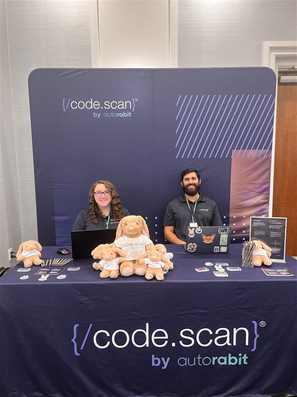 autorabit's tweet image. We're here at #FLD23 at booth 20 in the Expo Hall! We'll be talking all things #CodeScan, coding quality, and data security - come connect with our team & grab some #AutoRABIT swag 🐰🤩