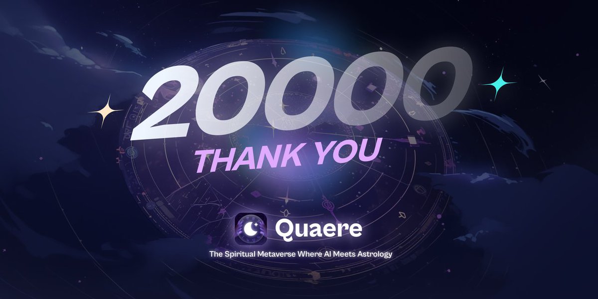 20K🔮 Thanks for your early support. 
The gates are now open for partners. 
Quaere Collab Request Form👇
docs.google.com/forms/d/e/1FAI…